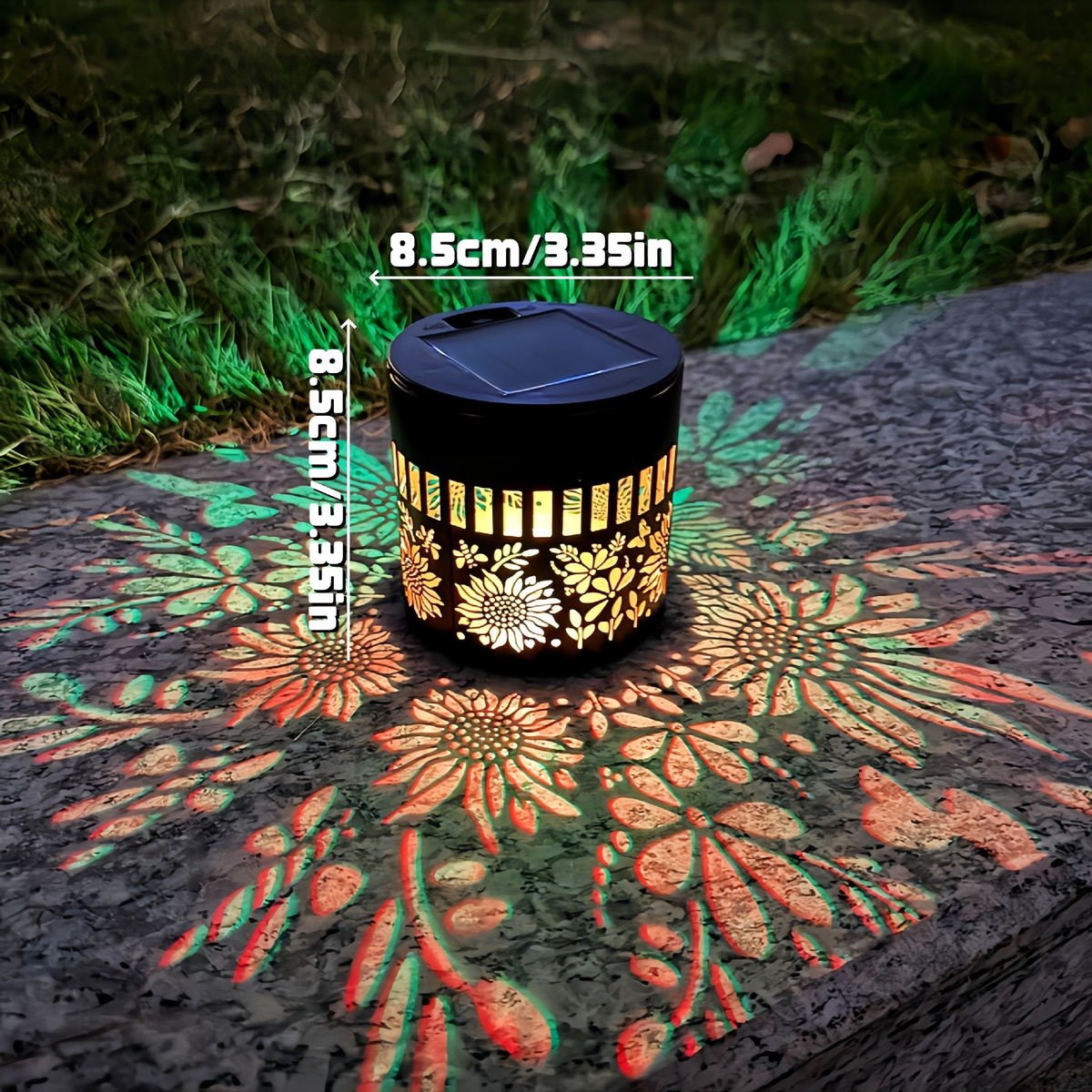 ☀️ Solar Mandala Light for Garden & Patio – 2-in-1 Floor Lamp & Wall Light – Ornamental Light Decoration with Vintage Effect – Rustproof & Durable