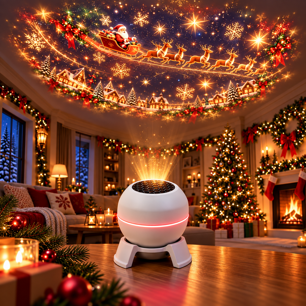 ๐ฅ๐ Magical Christmas Projection Night Light โ Transform Any Room Into A Holiday Wonderland