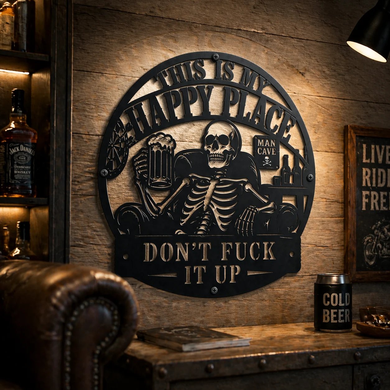 ๐๐บ"This Is My Happy Place" Funny Man Cave Decor