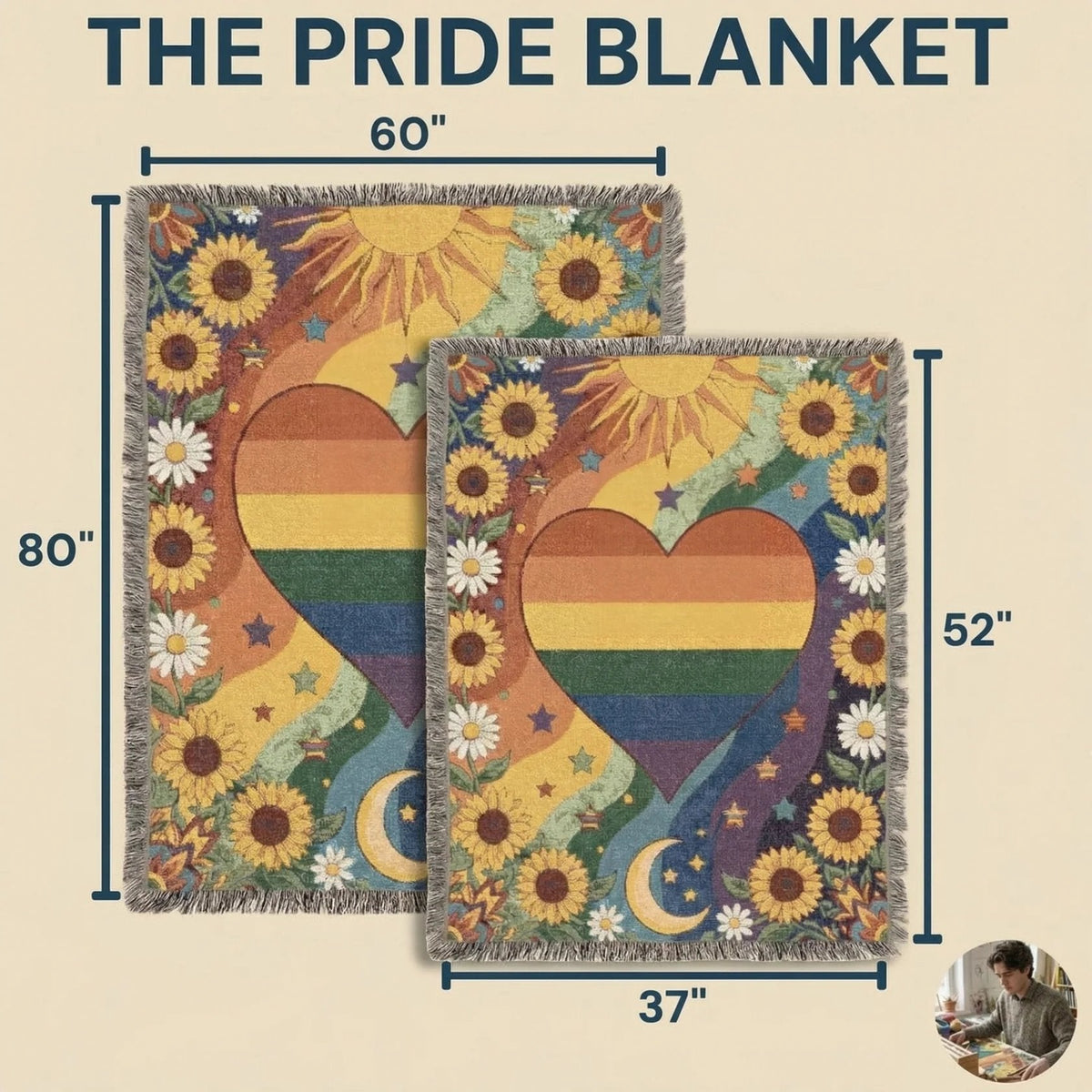 ☀LAST DAY SALE 49% OFF!!🏳️🌈Handmade Woven Pride Blanket | For Belonging, Visibility & Unapologetic Self-Expression