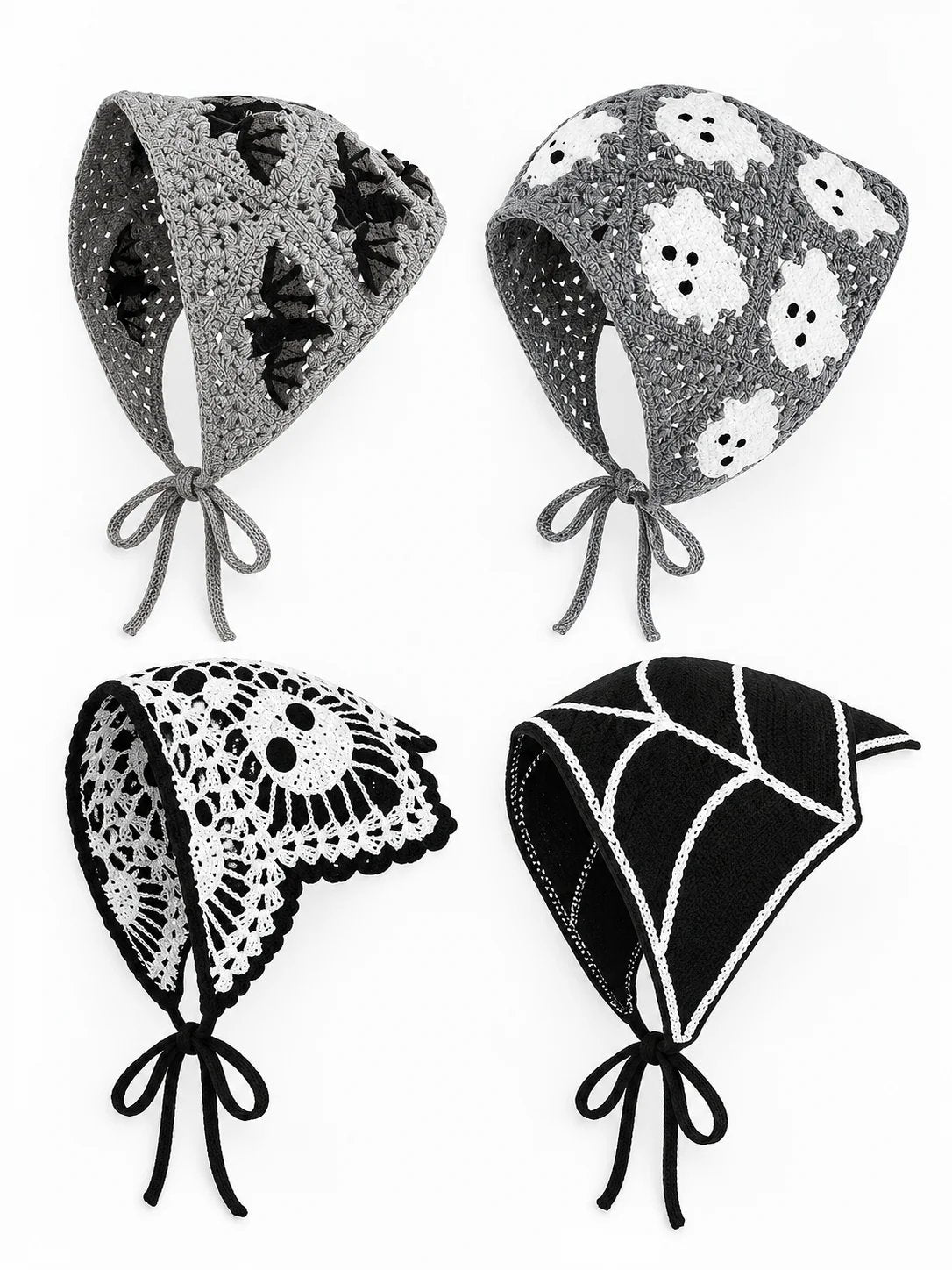 π Halloween Style Deal β Boho Ghost Print Head Scarf π» Cute Seasonal Hair Accessory for Festive Looks π¦