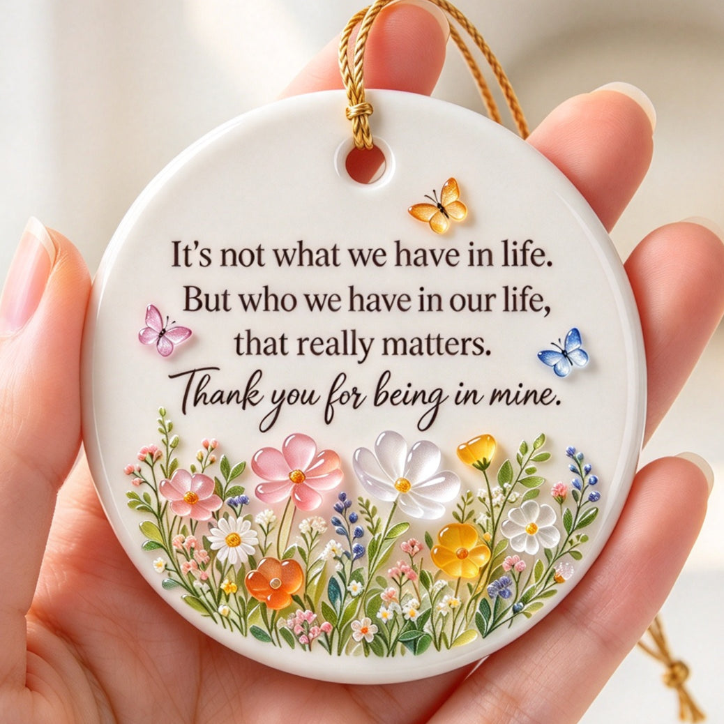 đ¸ Blessed Floral Sea Glass Keepsake Ornament