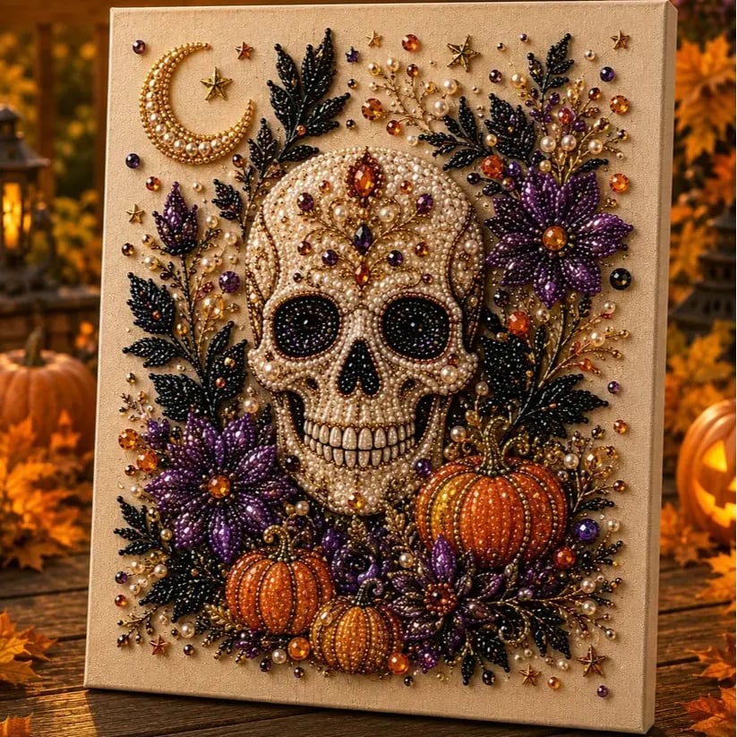 ๐ป๐3D Pearl Art Halloween DIY Kit โ Spooky Diamond Painting, All-in-One Supplies