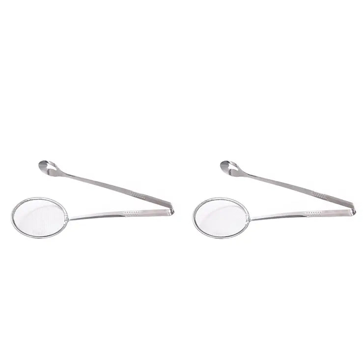🔥(BUY 1 GET 1 FREE)2-in-1 Stainless Steel Strainer Tongs – Grab, Drain & Serve with One Tool