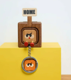 Creative Wooden Key Hooks with Funny Facial Expressions