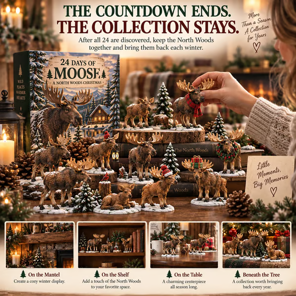 🌲24 Days of Moose – 24-Piece North Woods Christmas Collection(2D)