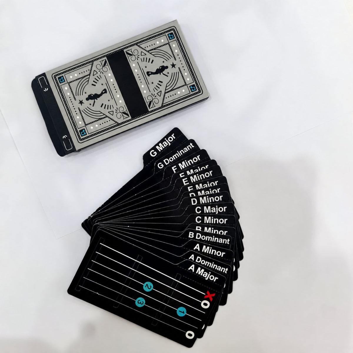 Guitar Chord Cards for Beginners (15 cards)