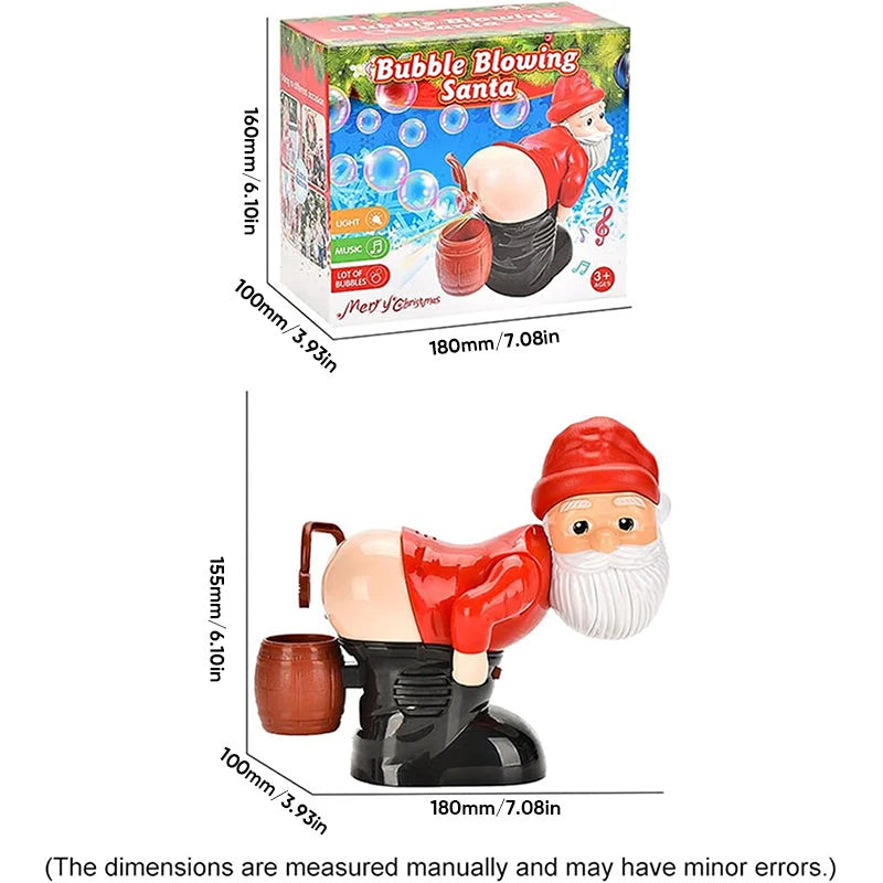 🏆 Limited-time 50% Off! 🎅ready For Christmas!🎄funny Santa Bubble Blowing Machine – Music, Lights & Christmas Bubble Fun