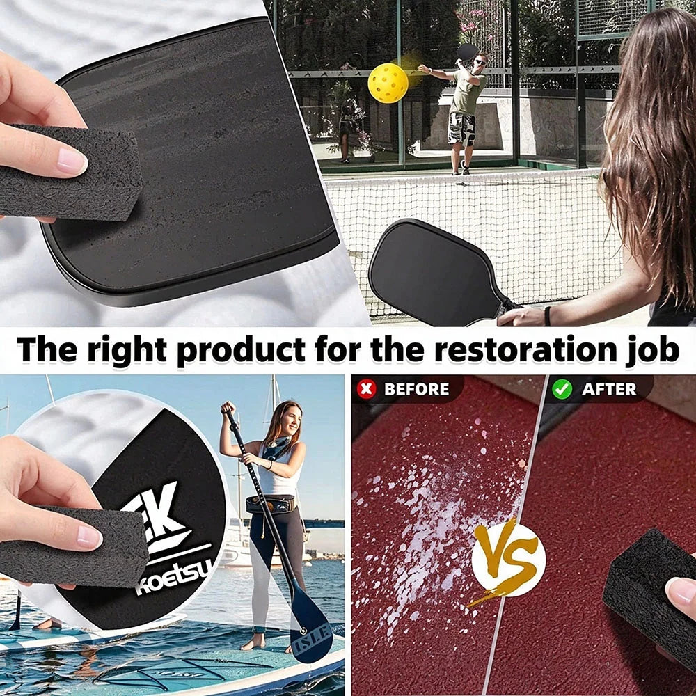 Pickleball Paddle Eraser - Carbon Cleaner, Non-Abrasive Dirt & Sweat Remover Block