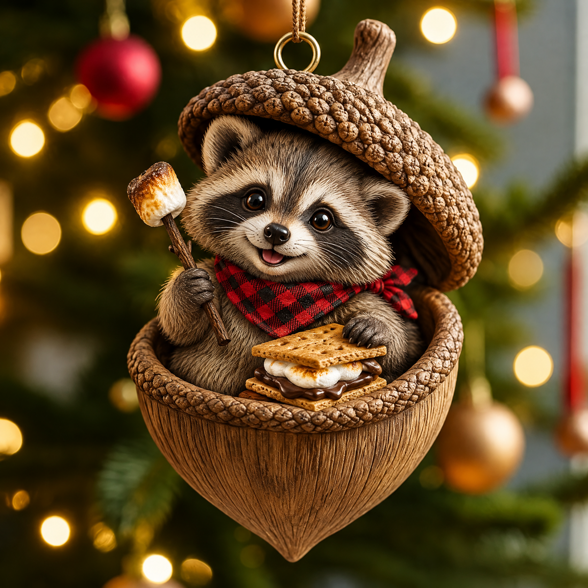πΏοΈ Woodland Nut Hideaway Ornament β A Tiny Woodland Story for Your Christmas Tree πβ¨