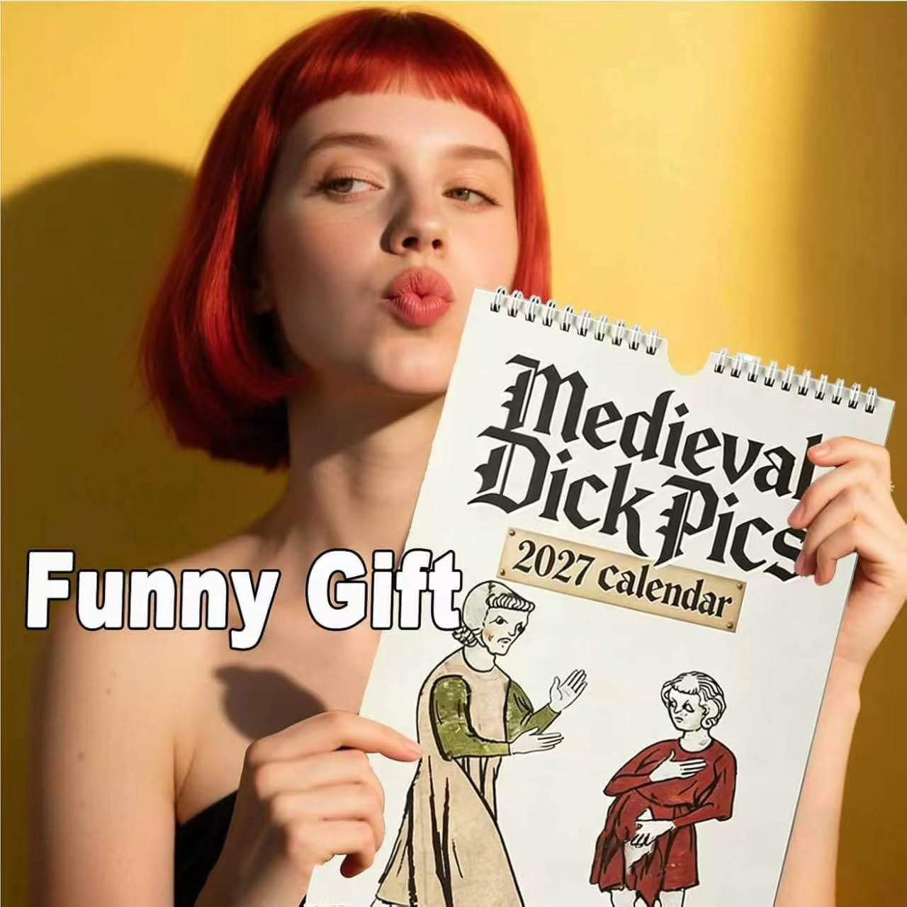 ðChristmas Sale - 49% Off-Funny Medieval Pics Wall Calender 2027