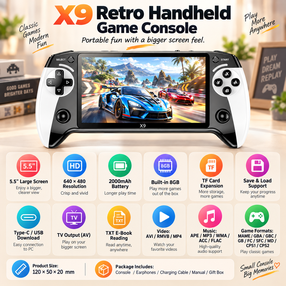 🔥Discount 49% Off🎮Portable Retro Game Console