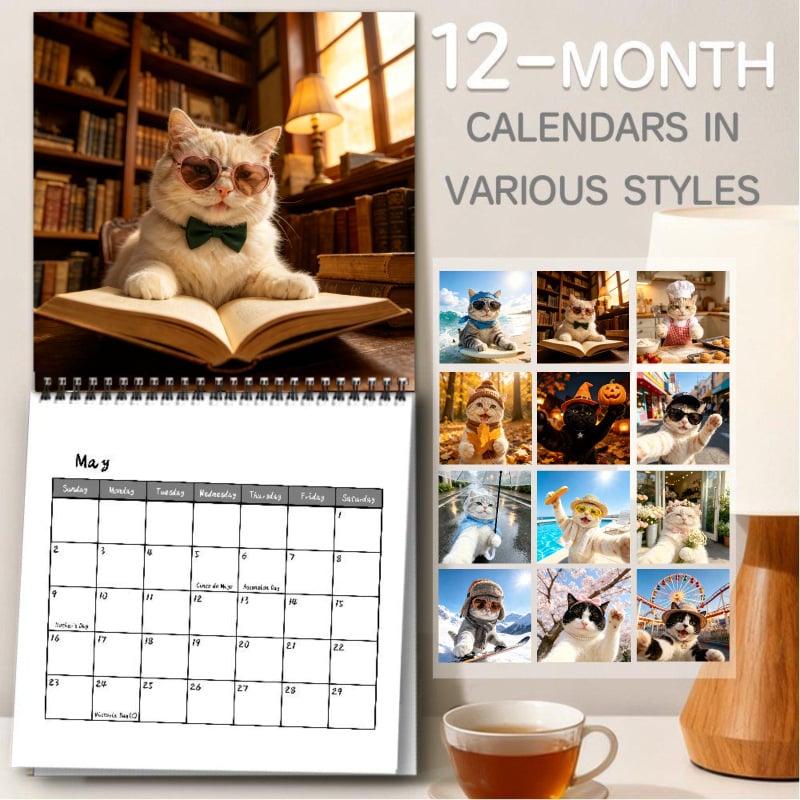 🐱 Selfie Cat Around the World 2027 Calendar – 12 Months of Funny Cat Selfies & Global Travel Adventures