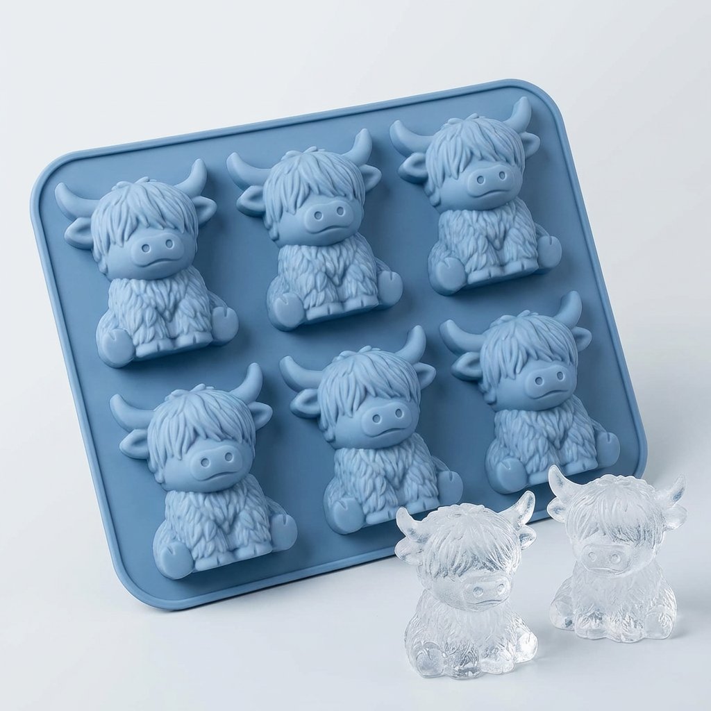 ๐ฎ Mini Highland Cow Ice Cube Mold โ Cute 3D Ice for Drinks, Parties & Gifts