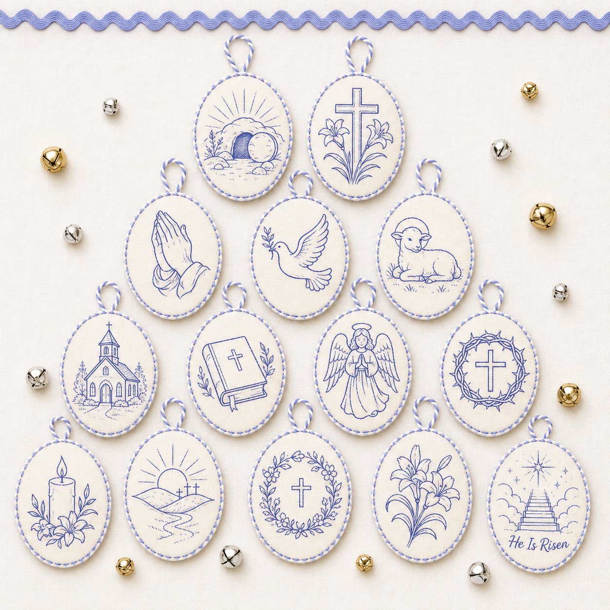 🧵Beginner-Friendly DIY Heirloom Oval Embroidery Ornament Kit Collection | Complete Kit with All Tools & Step-by-Step Guide Included 💕