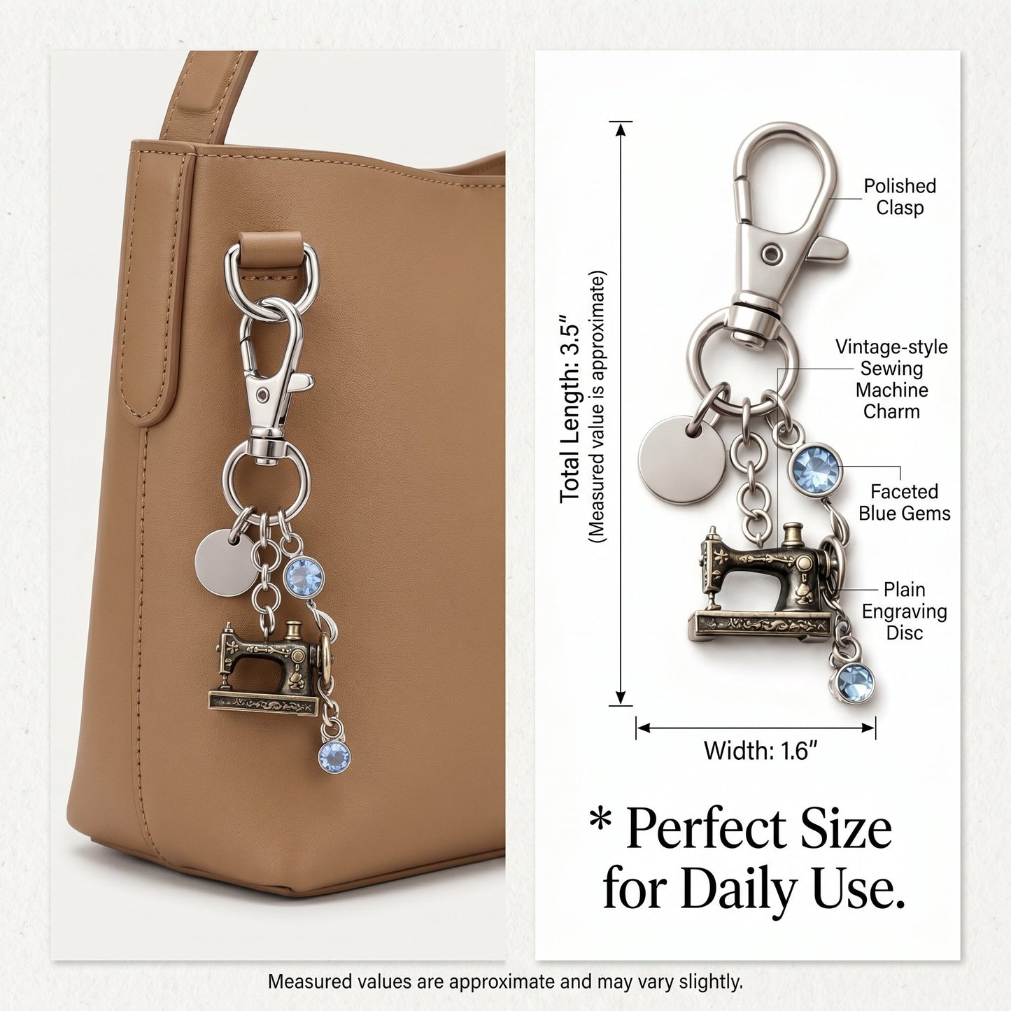Emotional Support Sewing Machine Keychain