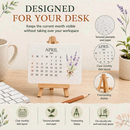🌱Eco-Friendly Plantable 'Timeless' Seed Calendar 2027 ✨ Plan•Plant•Grow•Enjoy