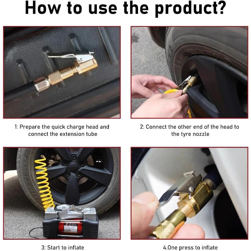 🔧Brass Tire Air Chuck(2pcs)