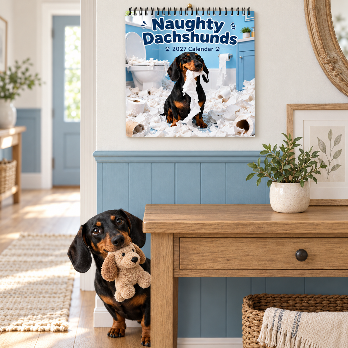 🐶Naughty Dachshunds 2027 Wall Calendar – 12 Months of Mischief, Mayhem & Sausage Dog Smiles