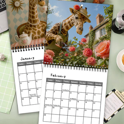 🦒 Funny Giraffe 2027 Wall Calendar – Music, Sass & Long-Necked Charm