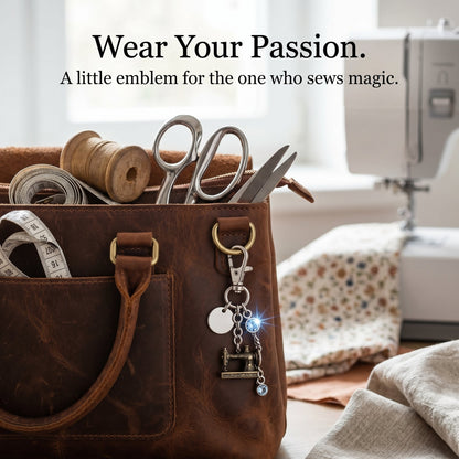 Emotional Support Sewing Machine Keychain
