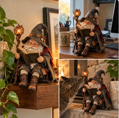 🧙‍♂️ The Wandering Scholar Gnome – Enchanted Reading Wizard Figurine