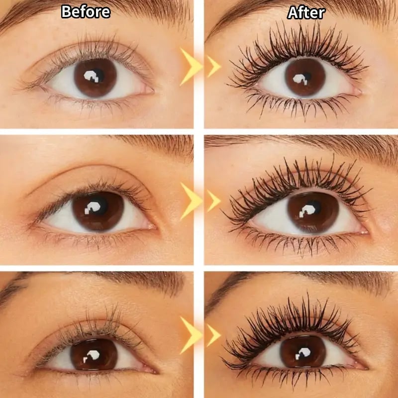 All-Day Beautiful Lashes, Smudge-Proof! Waterproof Fiber Mascara for Natural Volume. 💖💃