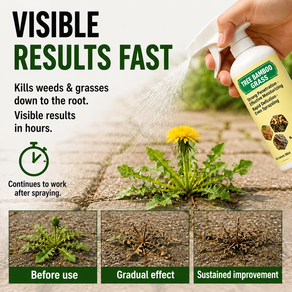 🔥2026 SALE - Fast-Acting Natural Weed & Grass Killer Spray