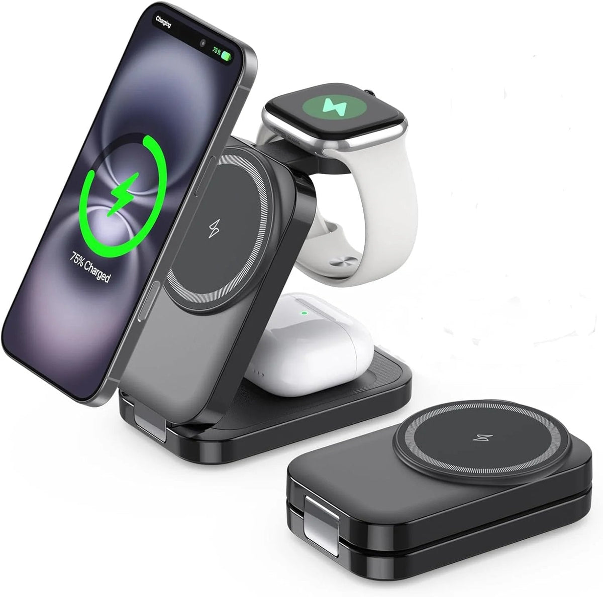 Magnetic 3-IN-1 Wireless Charger Holder for apple watch/airpods/iPhone/Samsung