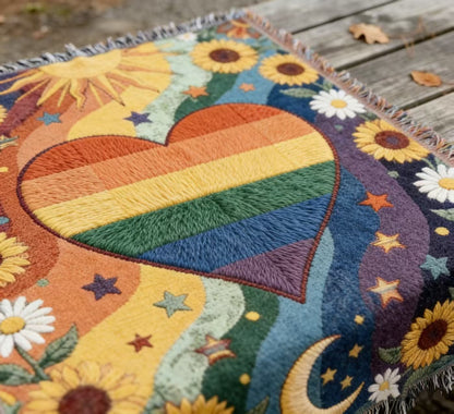 ☀LAST DAY SALE 49% OFF!!🏳️‍🌈Handmade Woven Pride Blanket | For Belonging, Visibility & Unapologetic Self-Expression