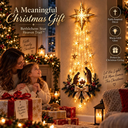 ✝️ Bethlehem Star of Faith – Lighted Nativity Wall Decor✝️✝️