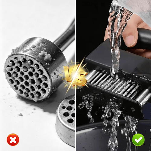 🔪 Spring-Loaded Meat Tenderizer | Professional Kitchen Tool