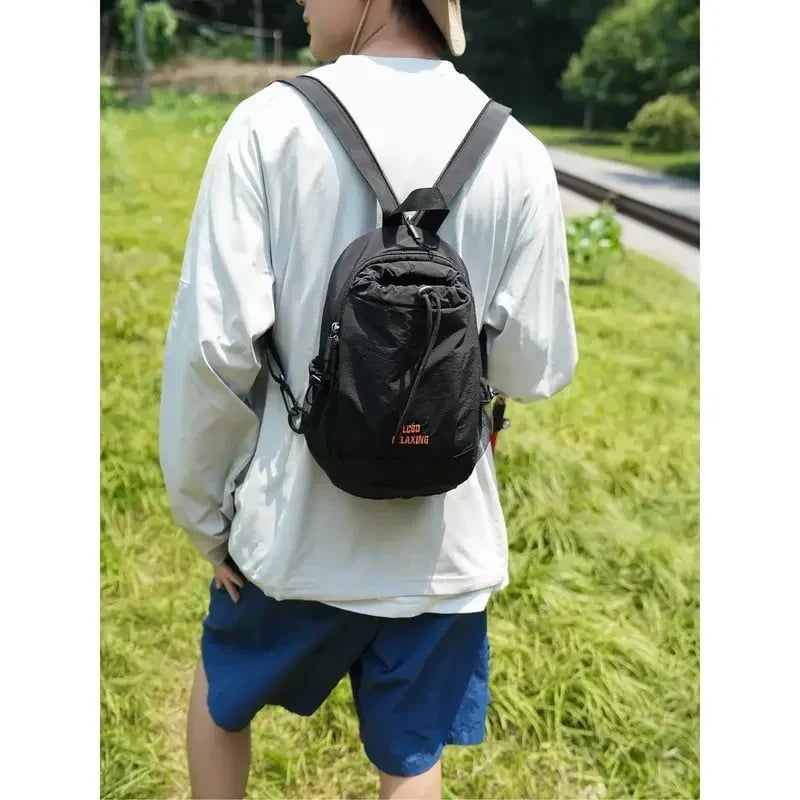 🎒Unisex Lightweight Color Block Nylon Mini Backpack – Compact & Water-Resistant Daypack for Every Adventure! 🌈🚶‍♂️