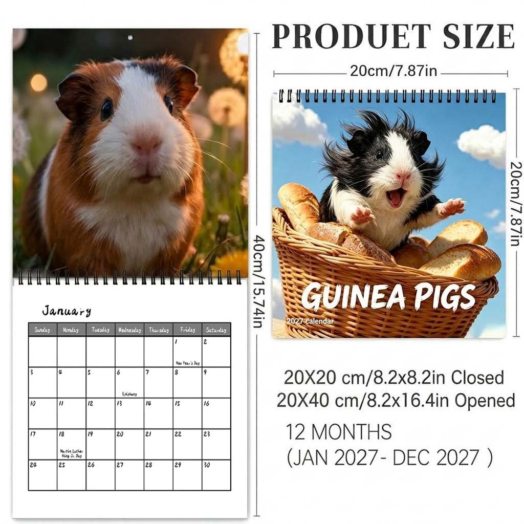 🐹 2027 Guinea Pig Calendar