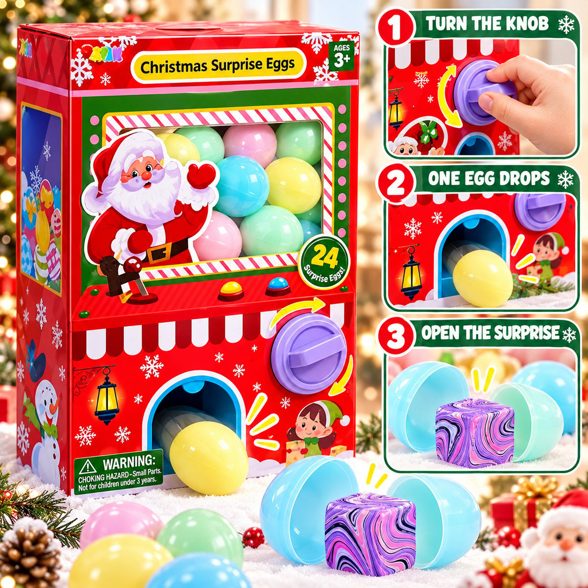 JOYIN Advent Calendar 2026 Christmas Gachapon Squishy Toys 24 Pcs