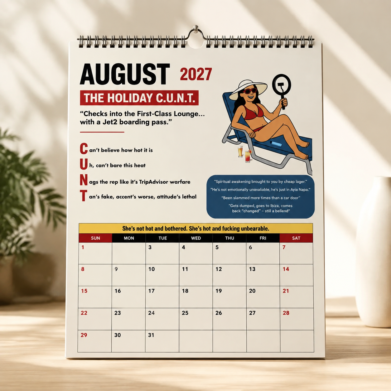 The C.U.N.T. 2027 Wall Calendar – 12 Months of Pure Unfiltered Chaos