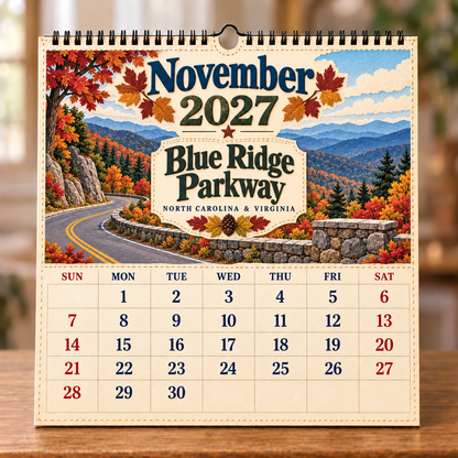 🧳 2027 Timeless American Destinations Wall Calendar