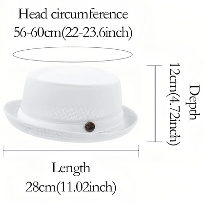 Summer Breathable Mesh Pork Pie Hat