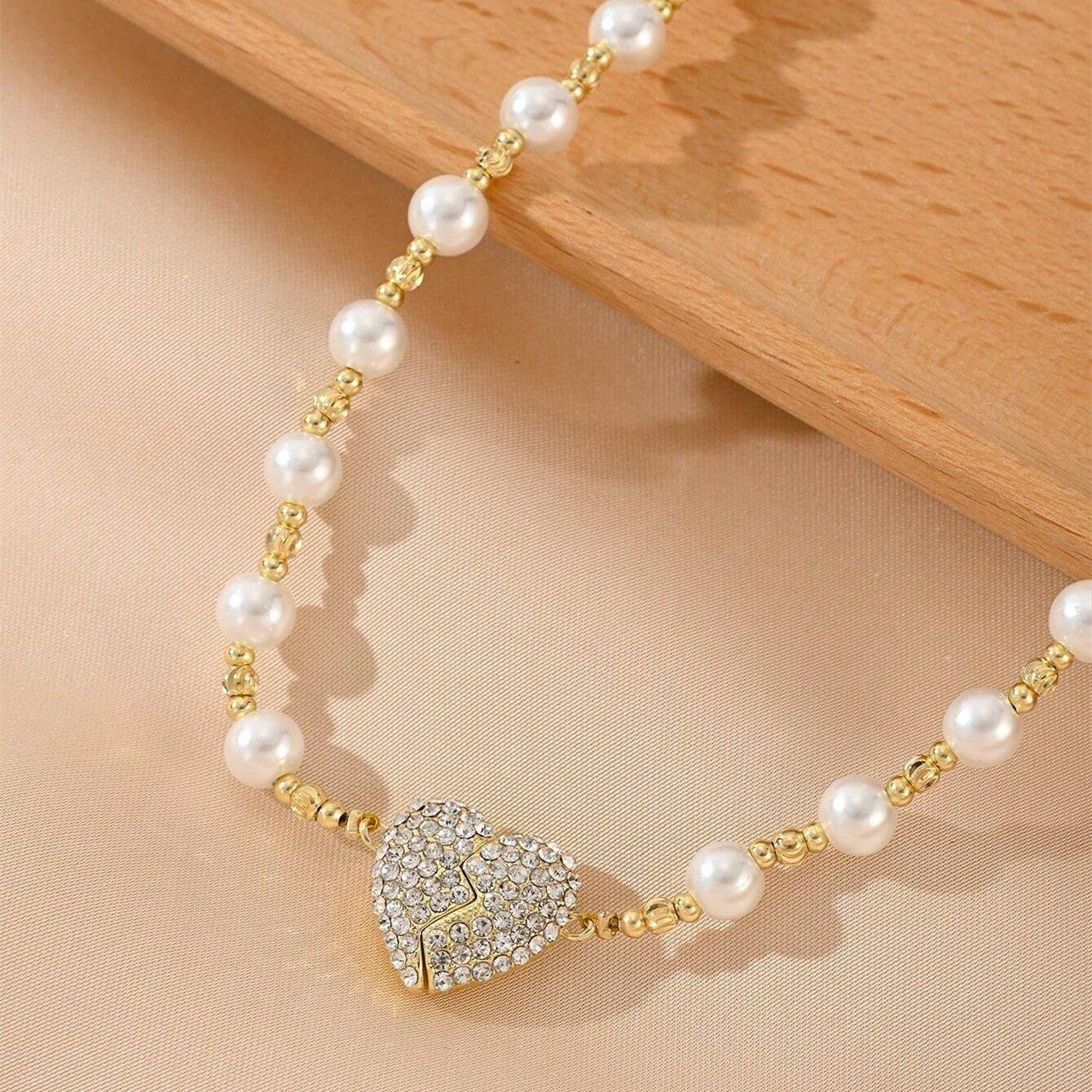 ❤️New Magnetic Pearl Heart Necklace