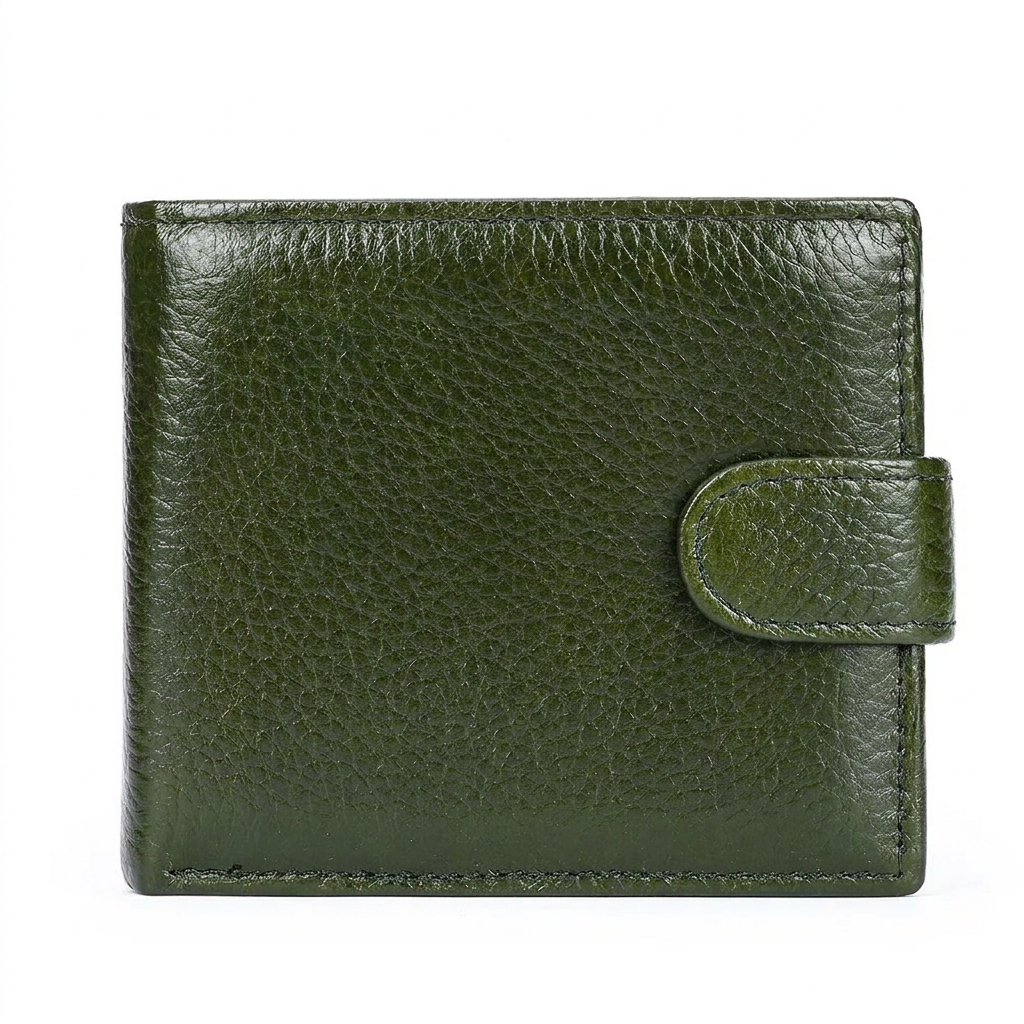 Vintage Top-Grain Leather Bi-Fold Wallet – Classic Design, Ample Storage