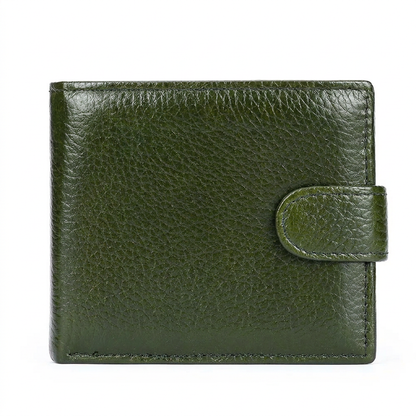 Vintage Top-Grain Leather Bi-Fold Wallet – Classic Design, Ample Storage