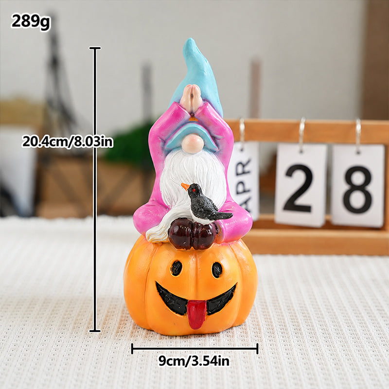 Pink Coat Sitting Pumpkin Dwarf