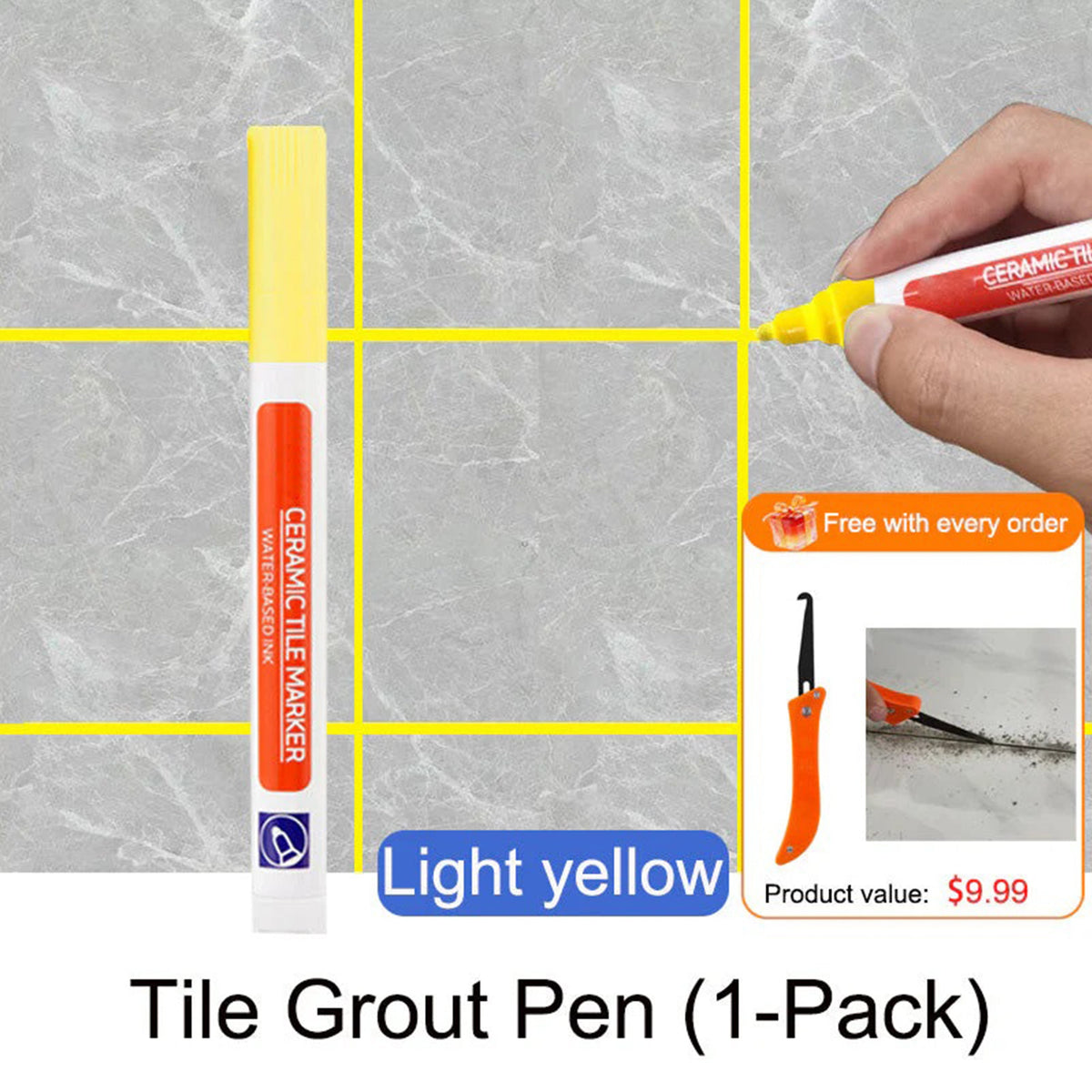 🔥Anti-mould and waterproof joint pen for ceramic tiles