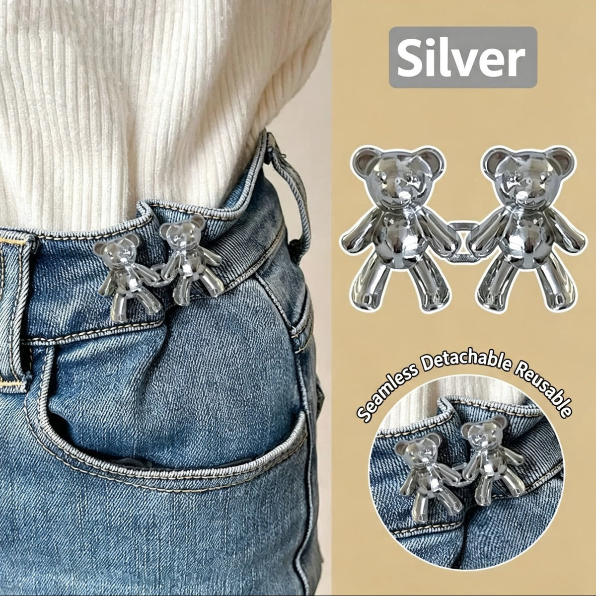 Bear-Shaped Belt Buckle, A Magical Tool For Adjusting Waist Size.
