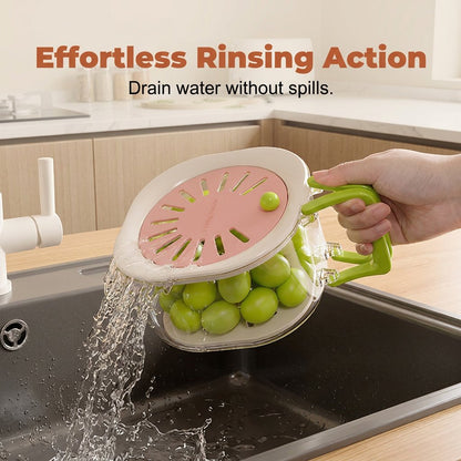 🍇Collapsible Colander Basket With Lid, Expandable Fruit Strainer