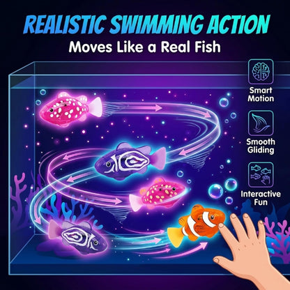 🐟Swimming Robot Fish – LED Light Up Interactive Toy for Water🌈