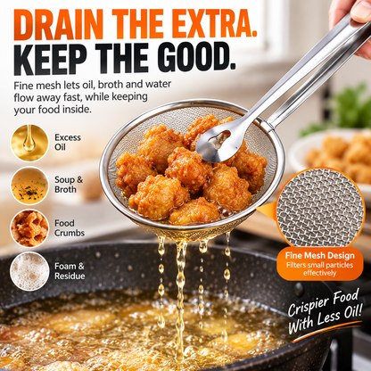 🔥（BUY 1 GET 1 FREE）2-in-1 Stainless Steel Strainer Tongs – Grab, Drain & Serve with One Tool