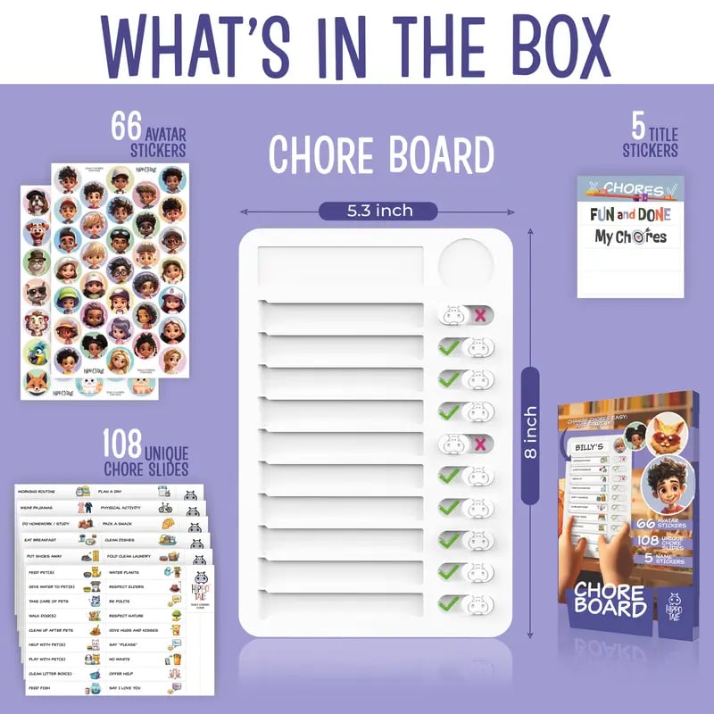 👦FUN and DONE Kids Magnetic Chore Chart 🎯