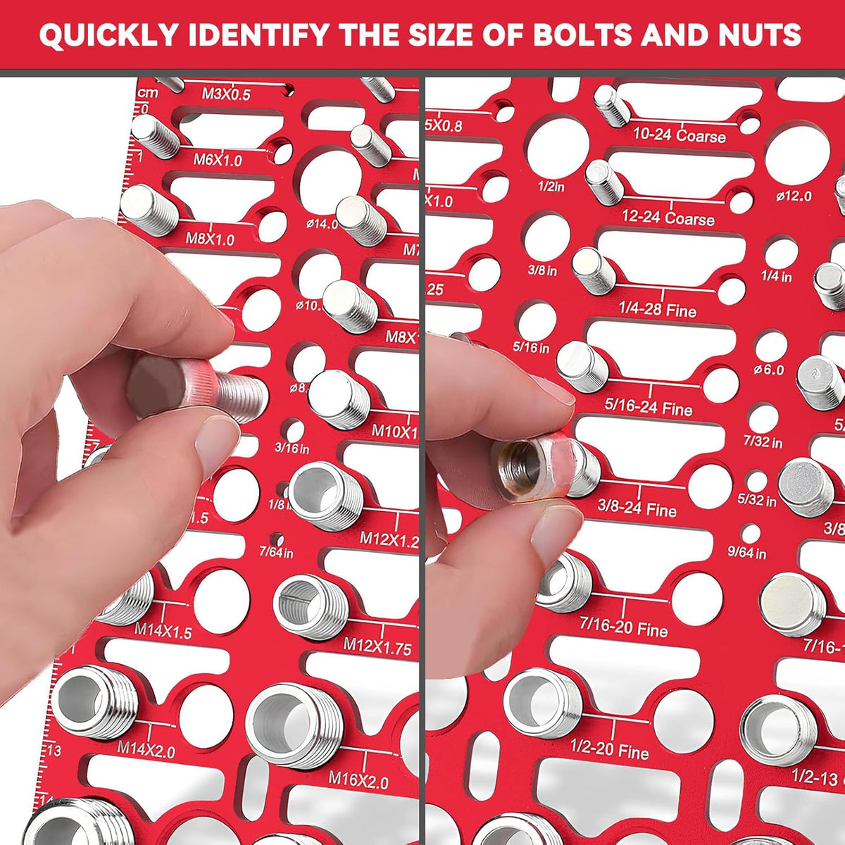 Nut and Bolt Thread Checker (SAE & Metric)