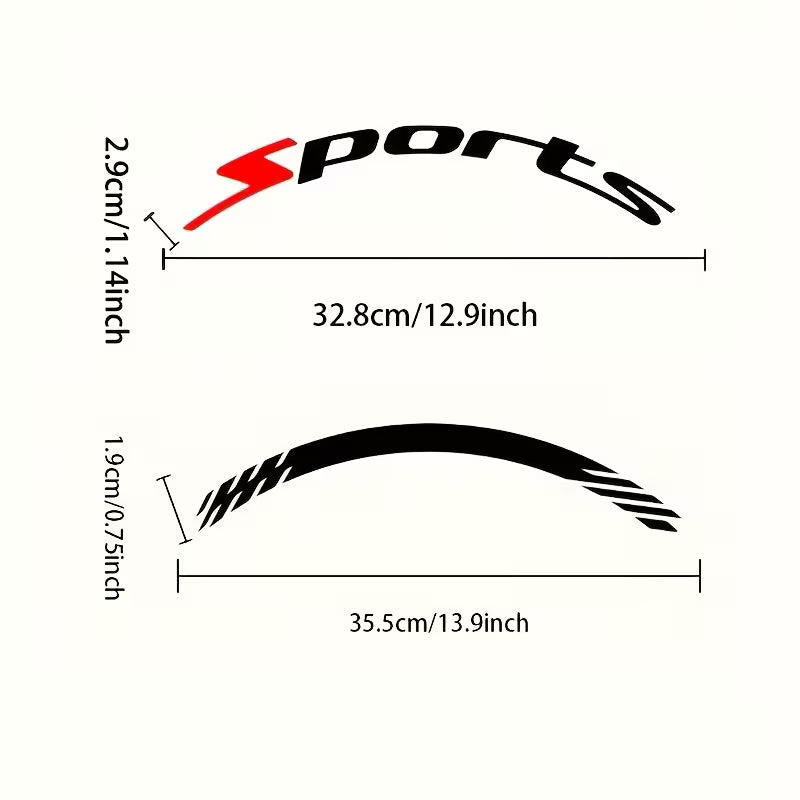 8Pcs 3D Car Tire Stickers – Waterproof Universal Wheel Decals | Motorcycle Auto Exterior Accessories